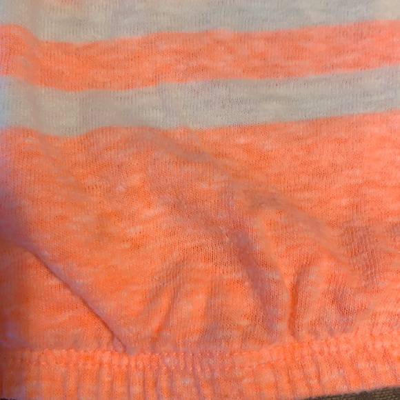 GAP neon stripe short sleeve shirt in mango color - Picture 3 of 4